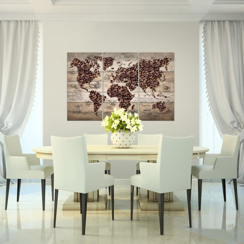Wandbilder Wohnzimmer XXL Küche Kaffee Moderne Bilder Weltkarte